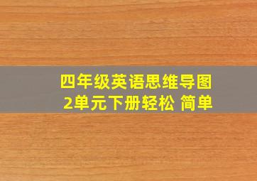 四年级英语思维导图2单元下册轻松 简单